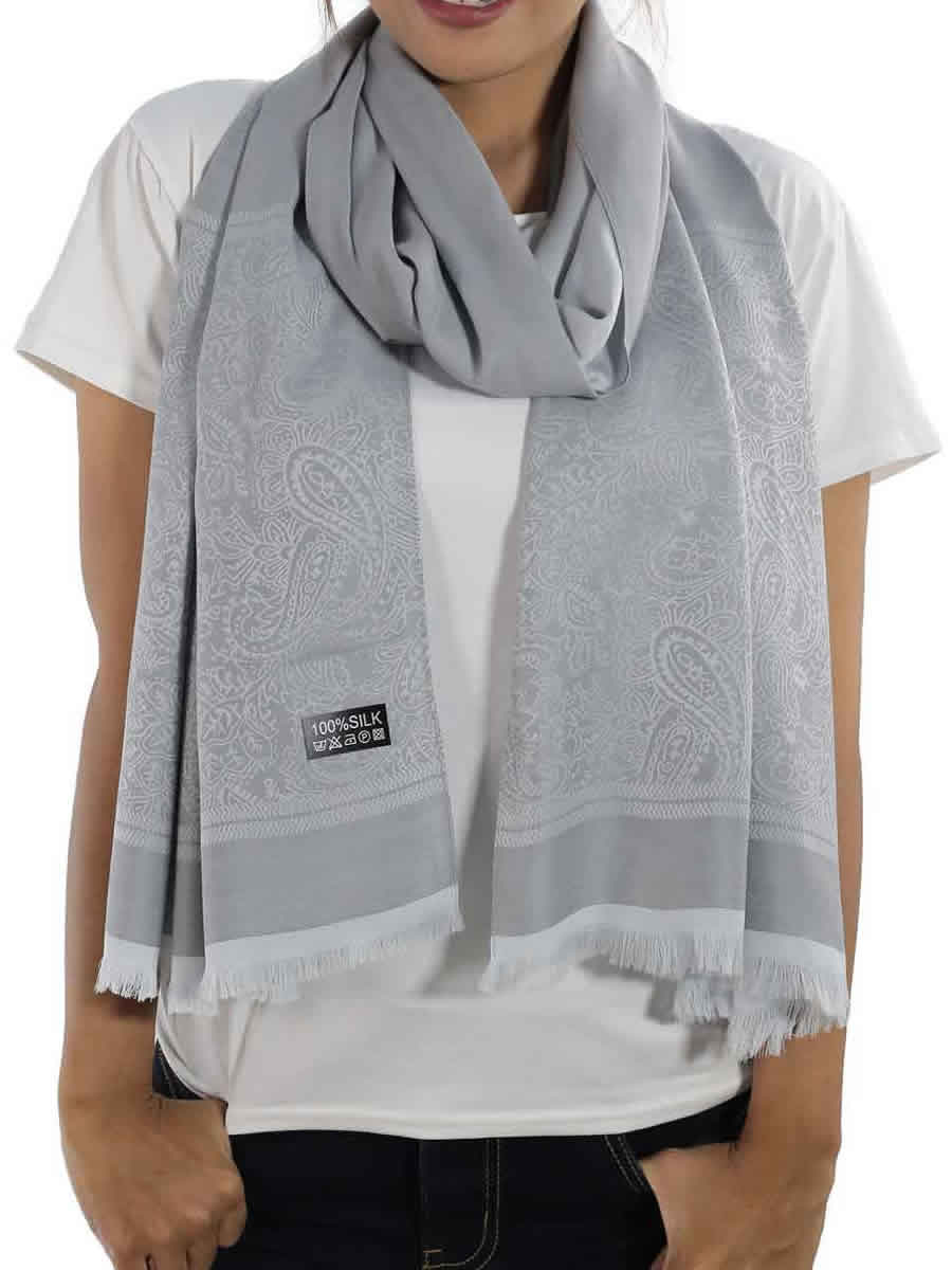 Silk Shawl, Silver